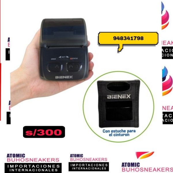 IMPRESORA TICKETERA TÉRMICA DE 57 MM PORTATIL H200B CON INTERFAZ BLUETOOTH + USB