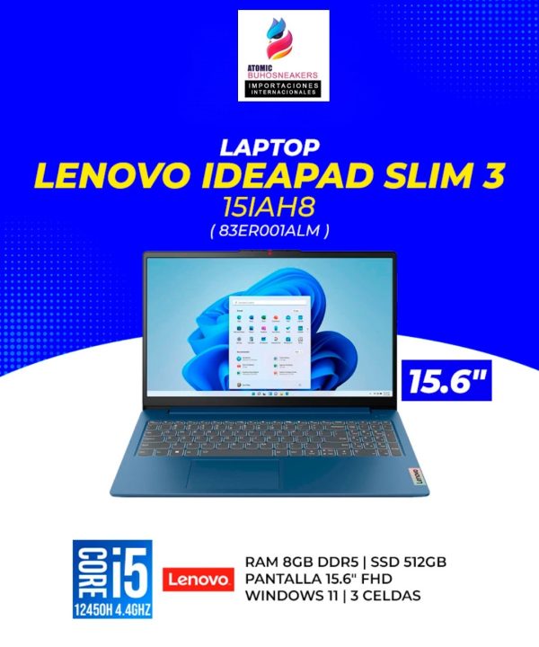 LAPTOP LENOVO IDEAPAD SLIM 3 15IAH8 ( 83ER001ALM